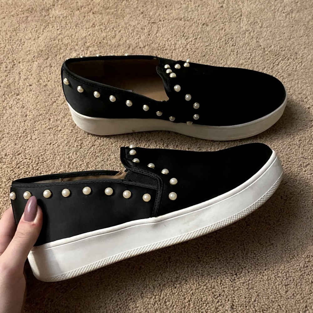 Steve Madden Braylon Platforms (Satin and Pearl)